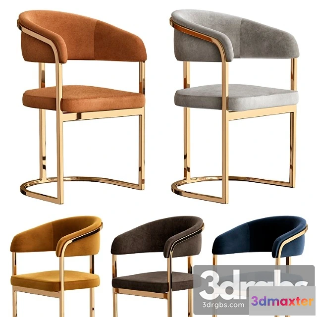 946368 - Chair modern gold 2