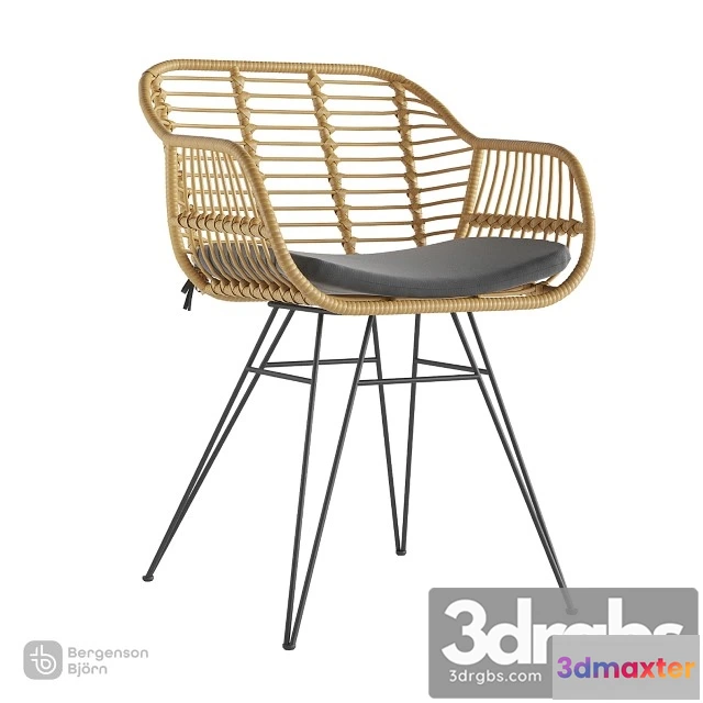 946412 - Chair Vetle Bent Rattan Bergenson Bjorn
