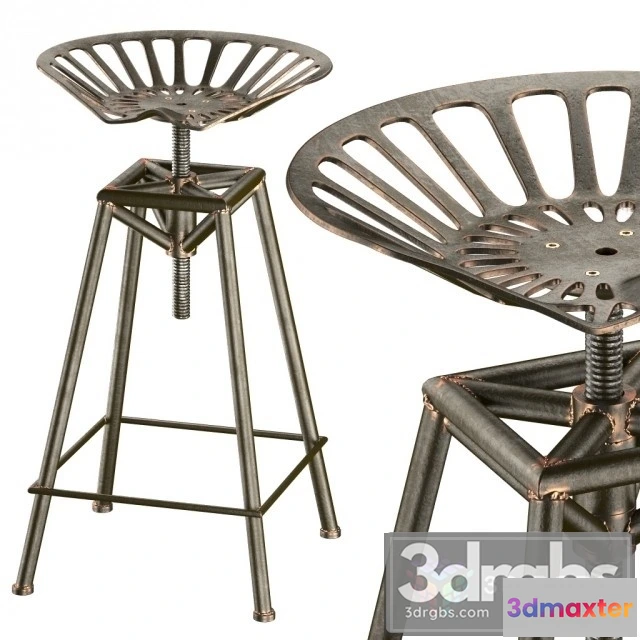 946470 - Charlie Industrial Metal Stool