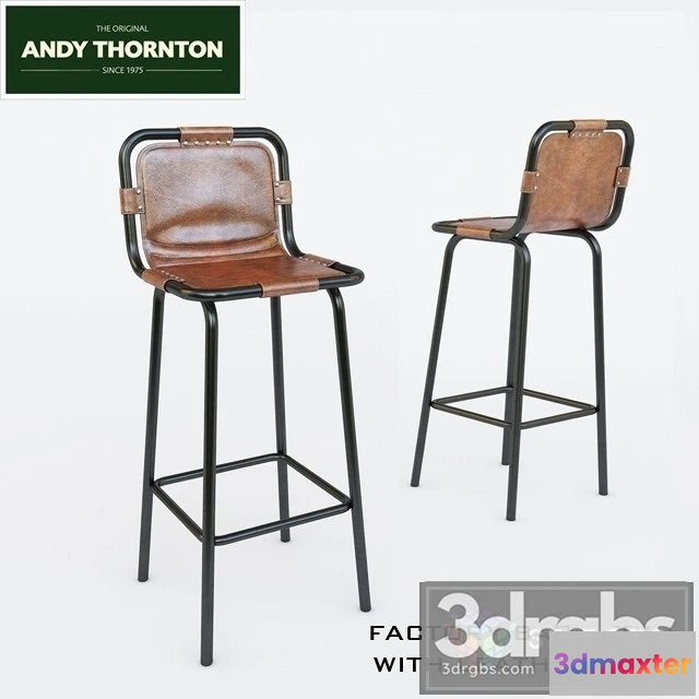 947398 - Factory Bar Stool With Leather Seat