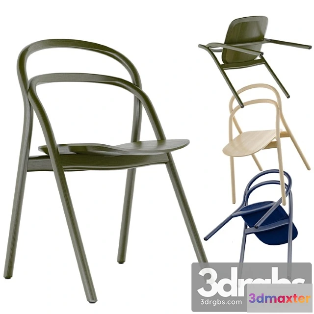 947866 - Hem Udon Chair Beech Blue And Green Color