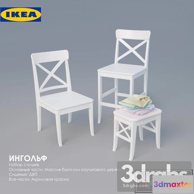 947968 - Ikea Ingolf Chair White