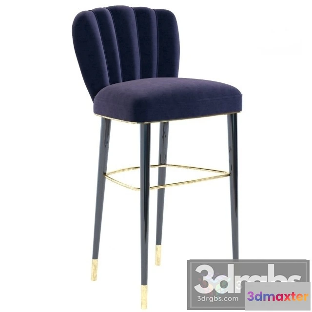948768 - Meridian Furniture Kelly Velvet Stool