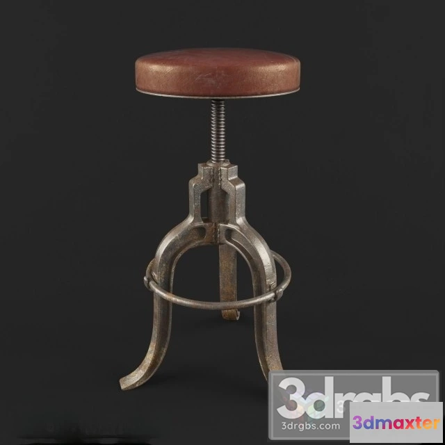 948780 - Metal Leather Bar Stool