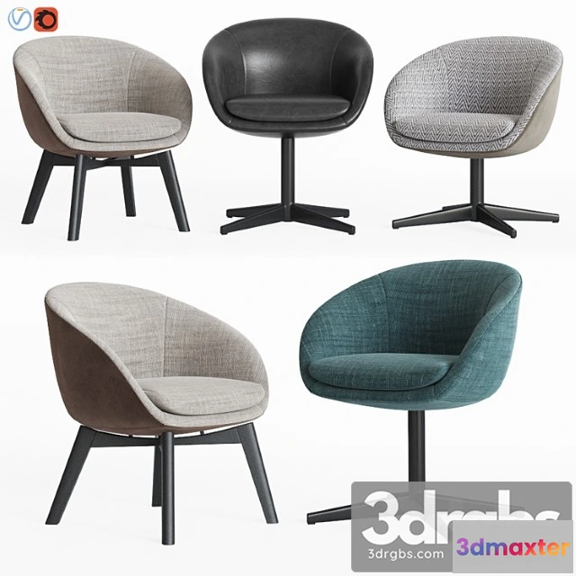 948902 - Minotti Russell Little Lounge Dining Chair Set