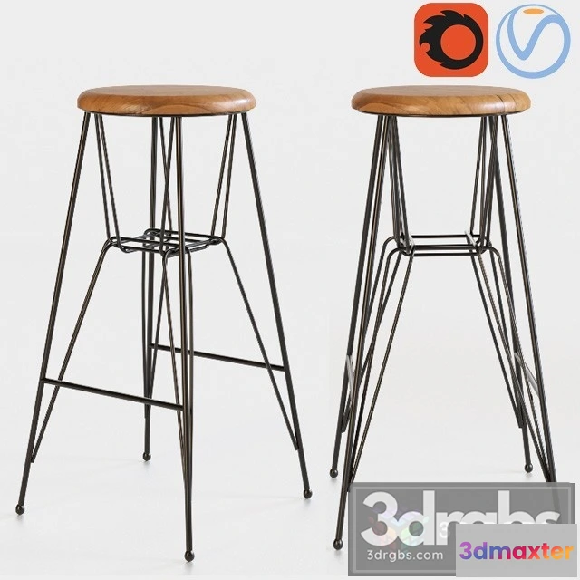 949194 - NO12 Wooden Bar Stool