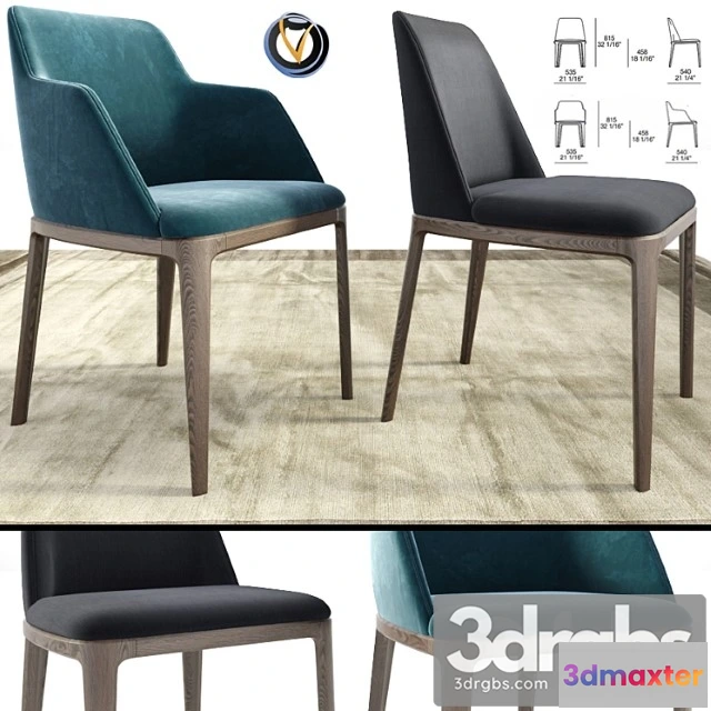 949478 - Poliform grace dining chair duo 2