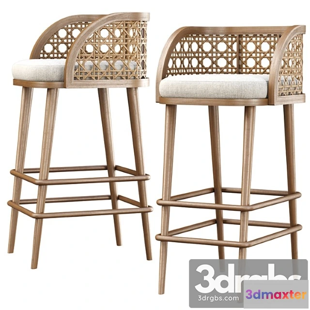 949738 - Rimma Rattan Bar Stool Ds67 Dereviannyi Barnyi Stul