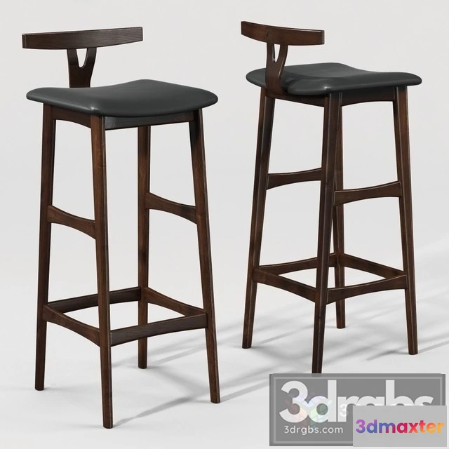 949824 - Rosewood Leather Bar Stool