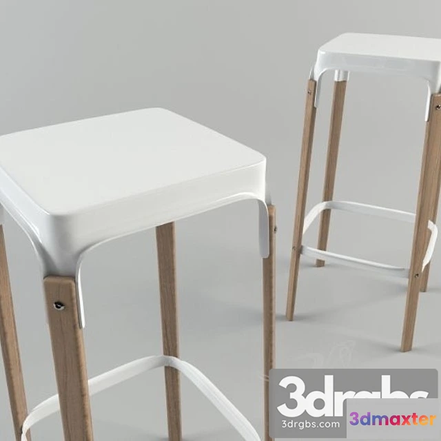 950102 - Steelwood Bar Stool Bouroulec