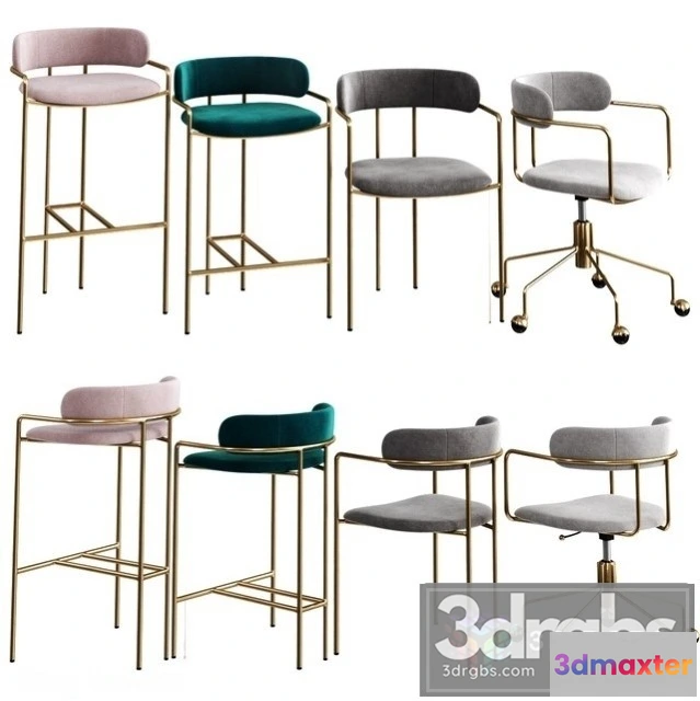 950808 - West Elm Lenox Chair Set