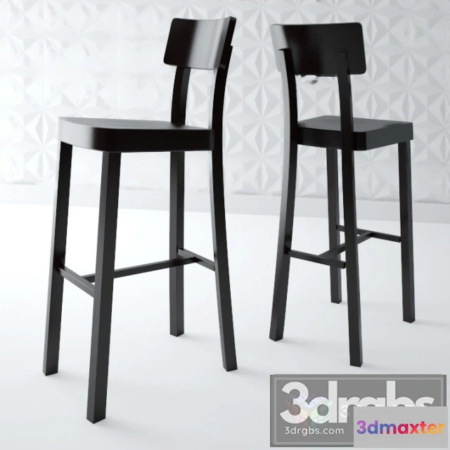 950910 - Wood Back Back Counter Stool
