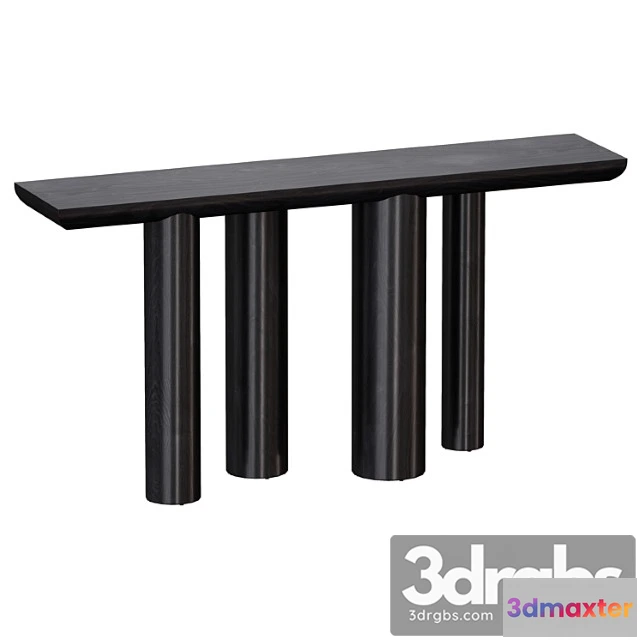 1030330 - Bomen black oak console table (crate and barrel)