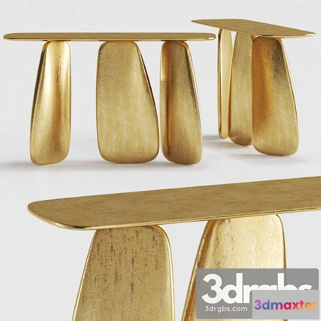 1030384 - Console table brabbu ardara gold leaf