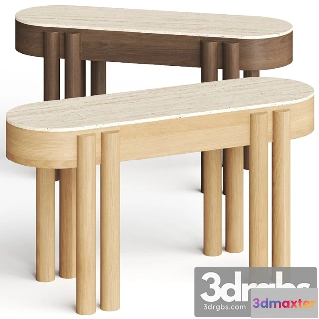 1030398 - Crate and barrel oasis oval wood console table