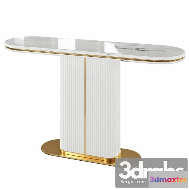 1030536 - Narrow console table with marble top mdf base