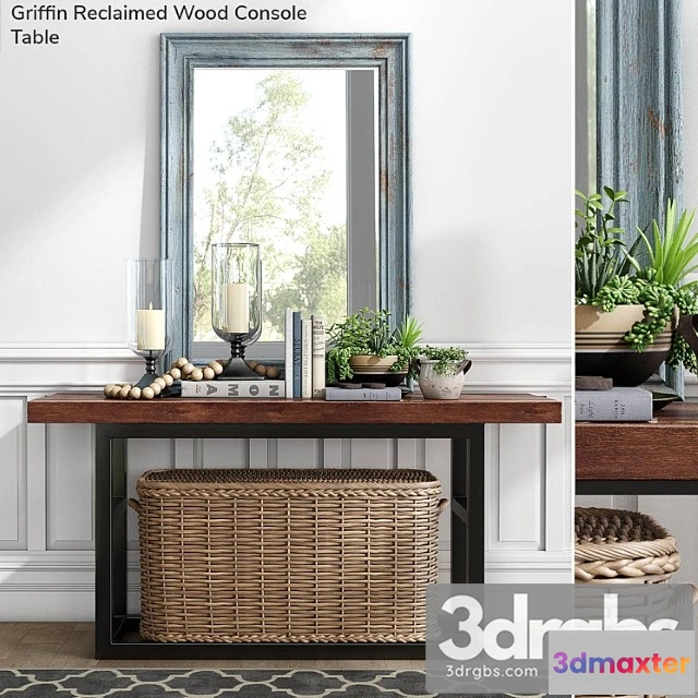 1030560 - Pottery barn griffin reclaimed wood console table