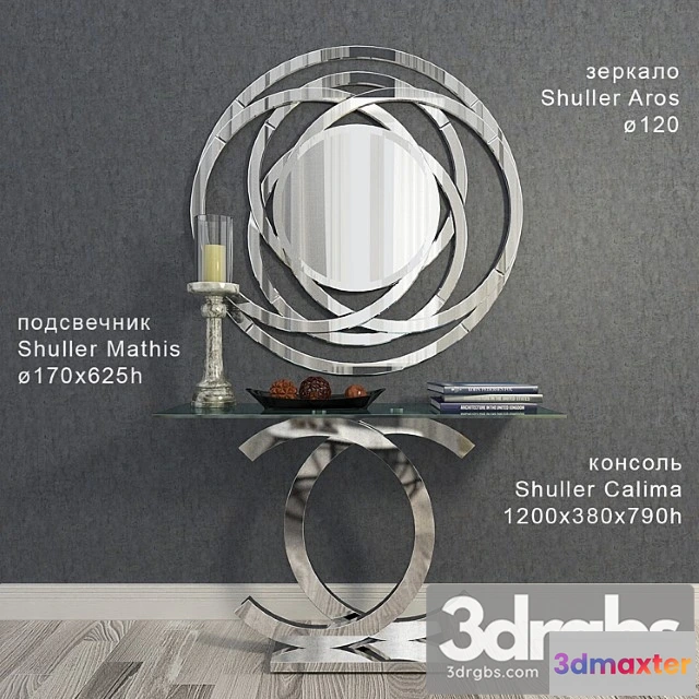 1030574 - Shuller calima and aros console and mirror