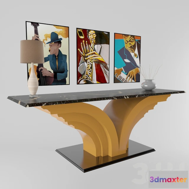 1078536 - Decorative console set with paintings - 212093