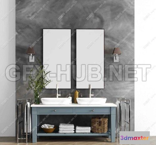 1087118 - Modern vanity cabinet cabinet combination 3d model - 220675