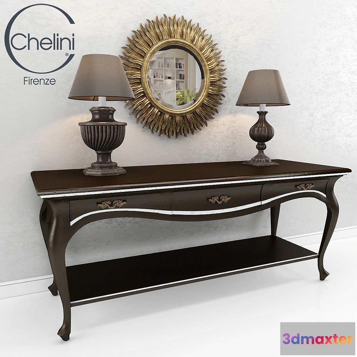 1285456 - CHELINI CONSOLE SET 3D Max