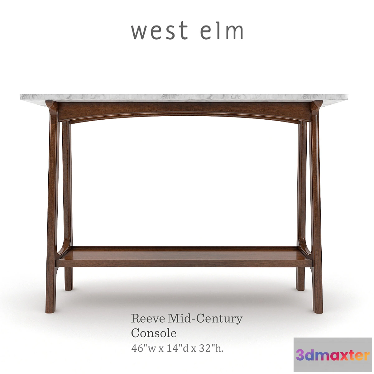 1287226 - West elm Reeve Mid-Century Console 3D Max