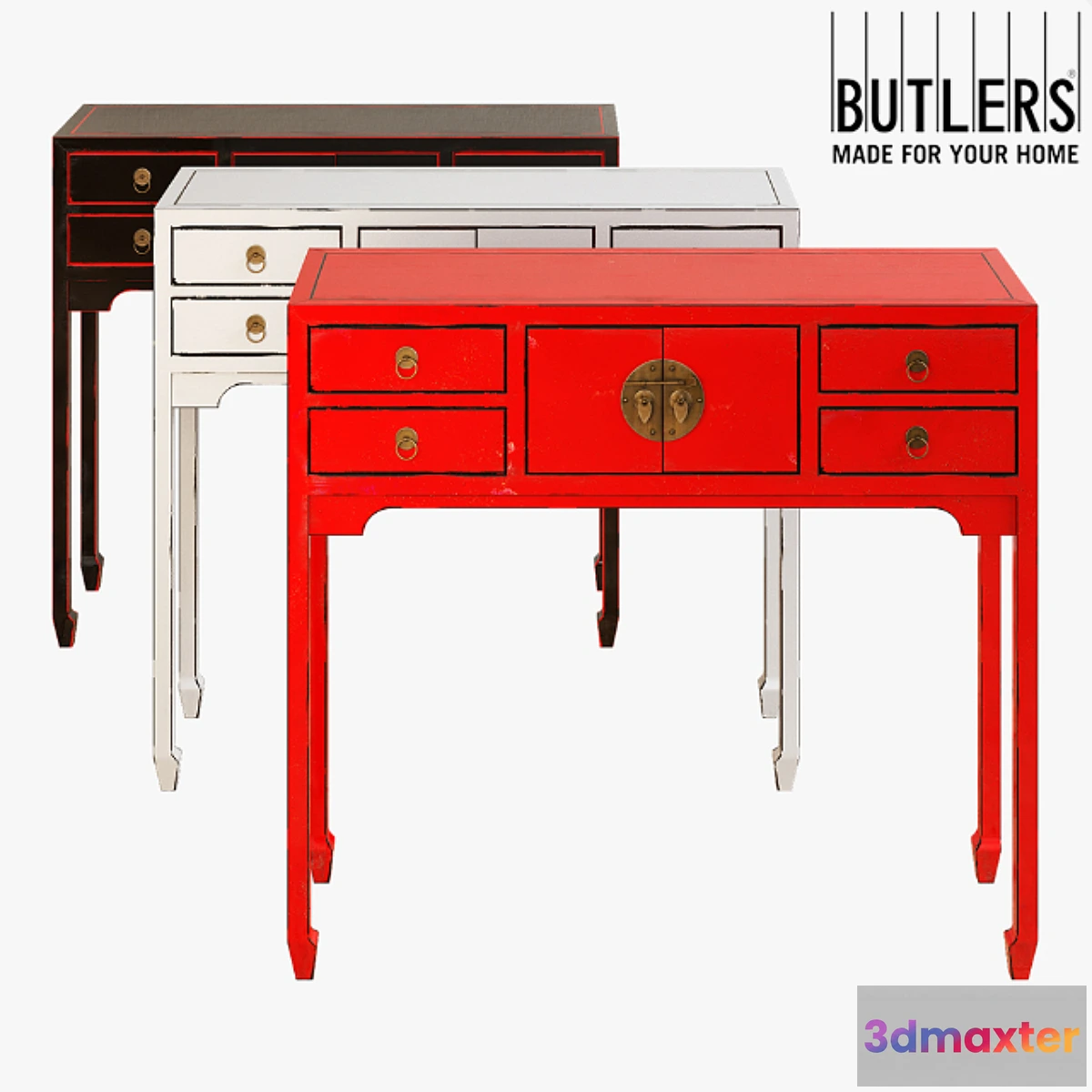 1302107 - Butlers rising sun console 3D Max