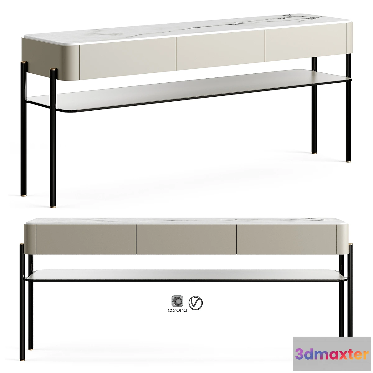 1305467 - Ana Roque AMAN Console Table - No.2 3D Max