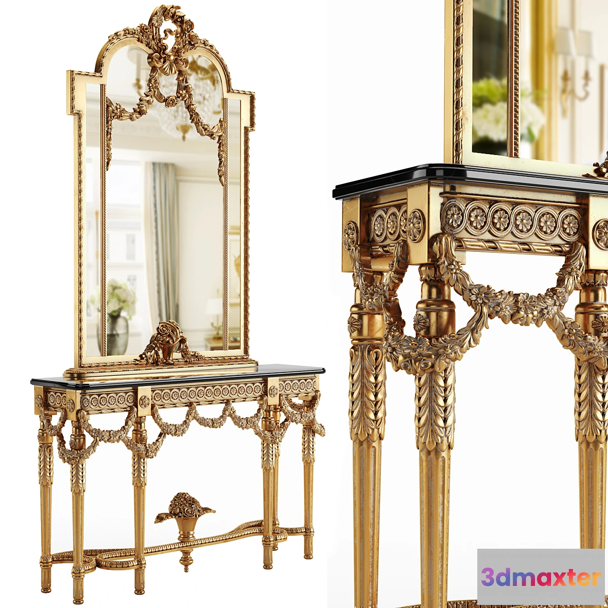 1338261 - Console and mirror ART. 288 CIN55 by Cappellini Intagli 3D Max