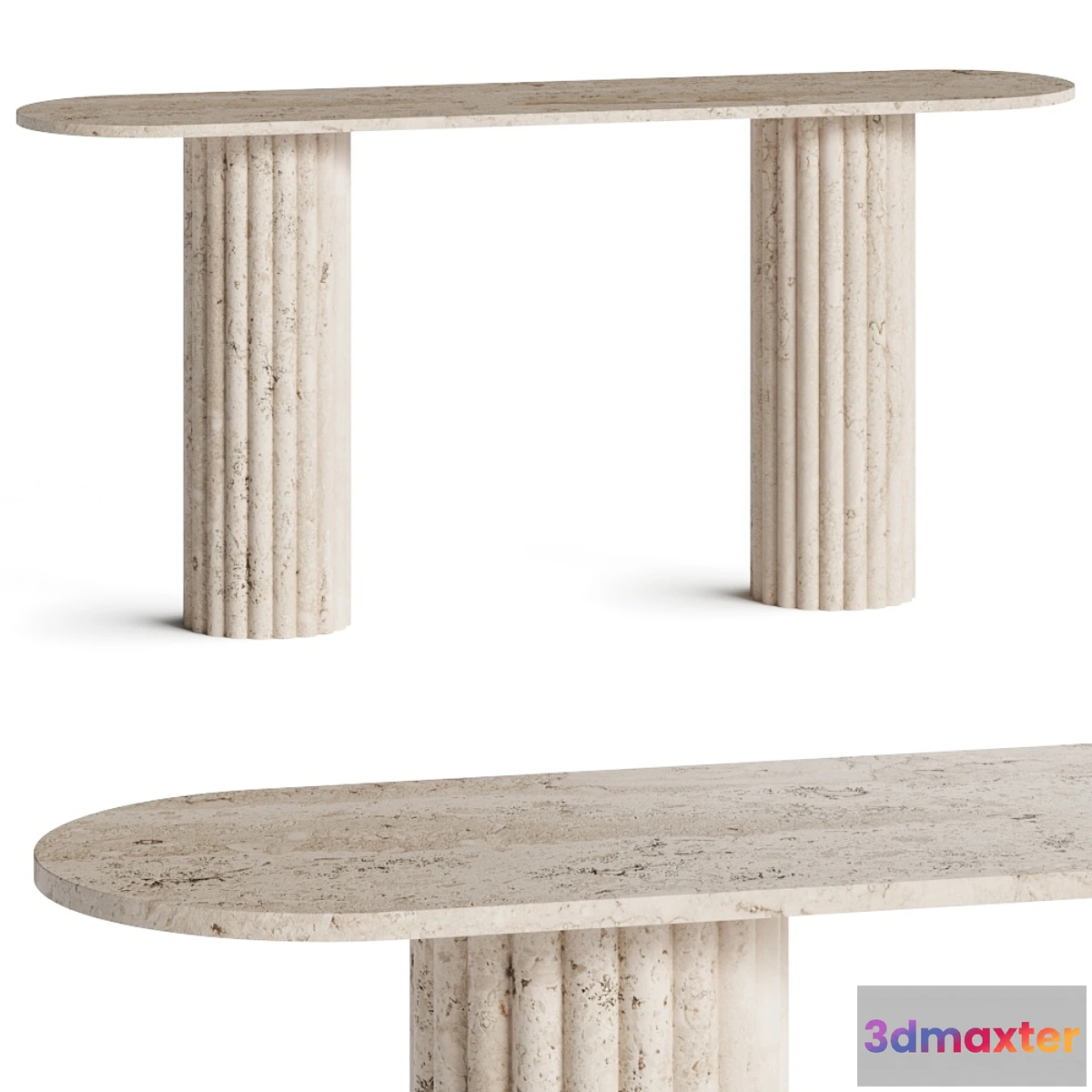 1414632 - Peca Jalisco Rima Travertine Console 3D Max