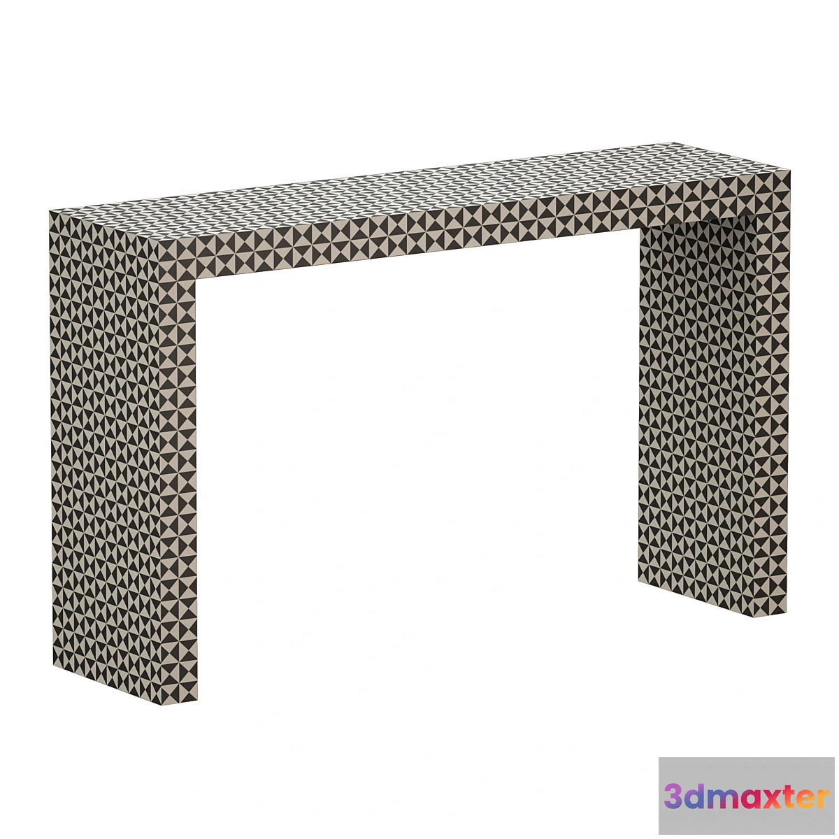 1424844 - Intarsia Black Console Table (Crate and Barrel) 3D Max