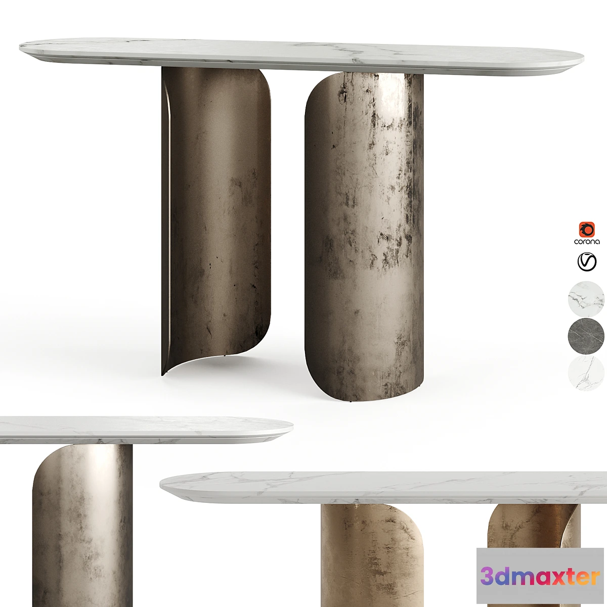 1450554 - GABRIEL OPERA CONTEMPORARY OVAL CONSOLE 3D Max