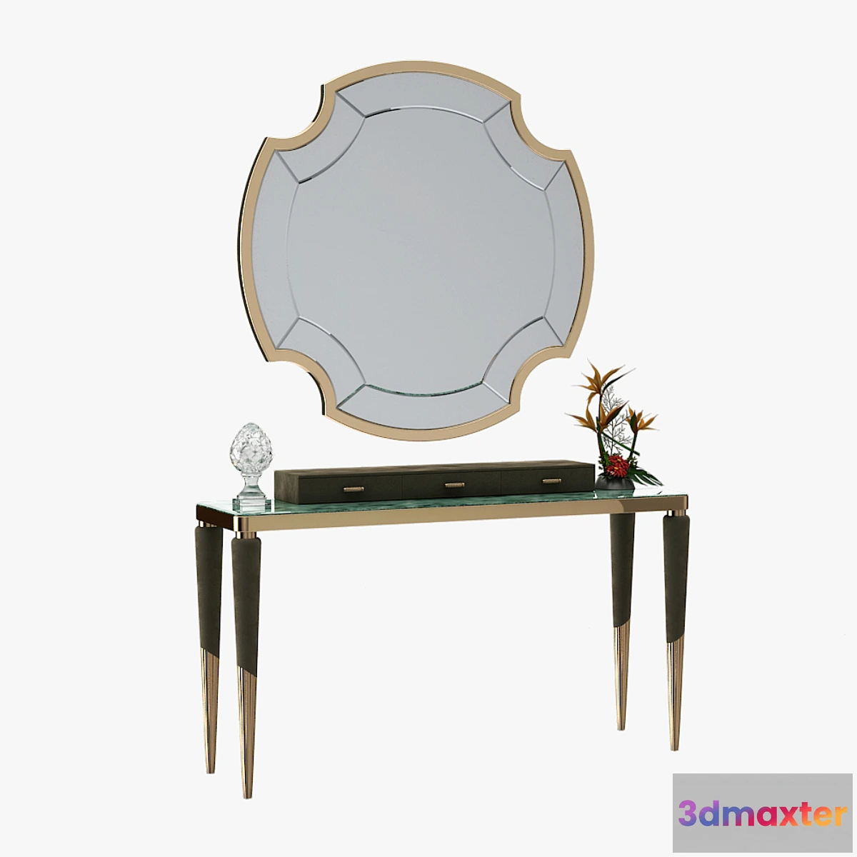 1464274 - Longhi Odette Console with Graydon Mirror 3D Max