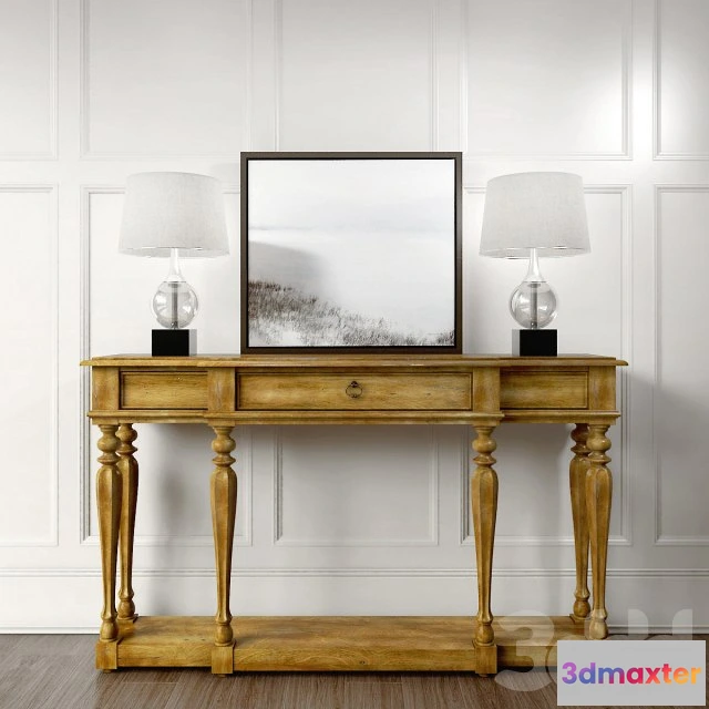 1549019 - Hooker Furniture Living Room Tynecastle Console Table 3D Max