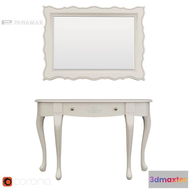 1550147 - Panamar console and mirror (2) 3D Max