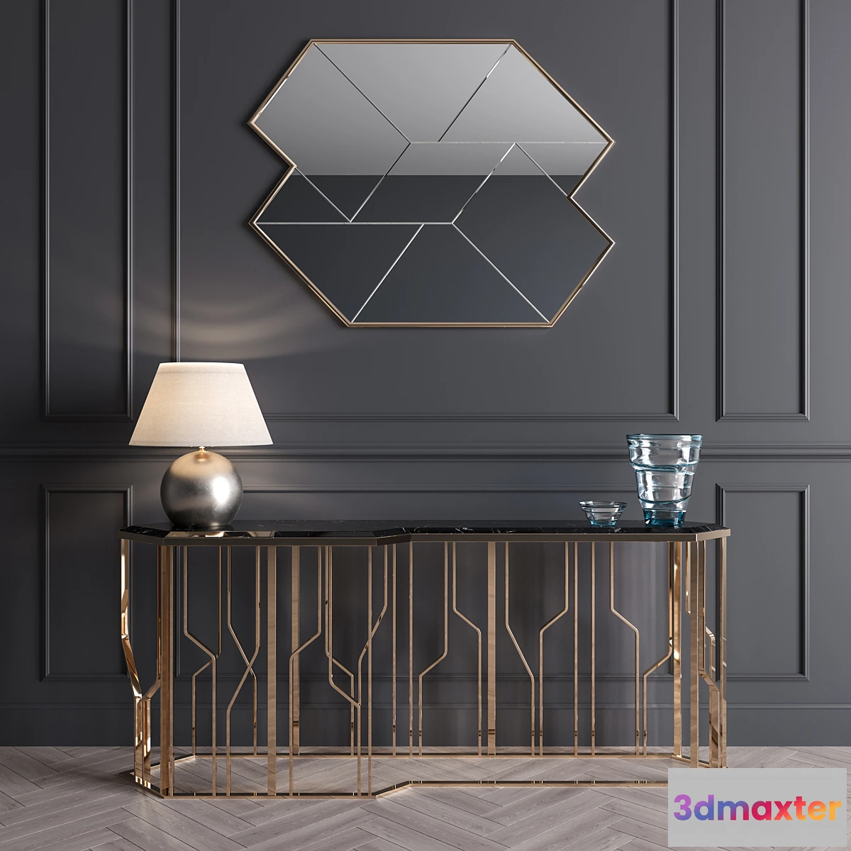 555515 - Ginza Longhi Console - Vray Material