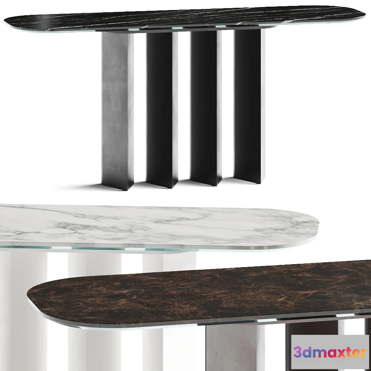 601605 - Bonaldo Geometric Console Tables