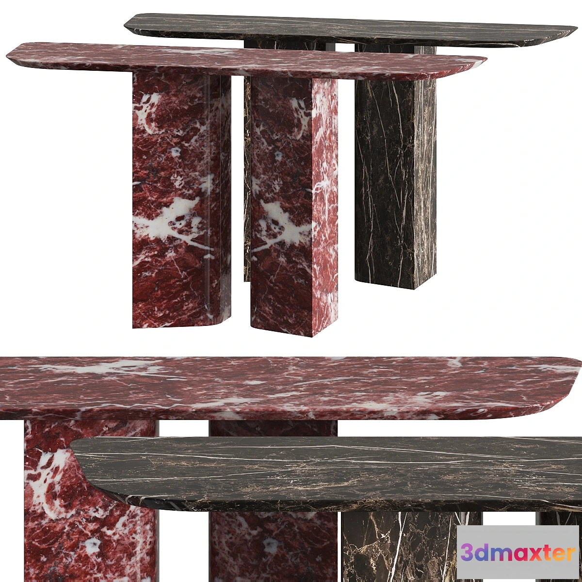 607627 - International Marmi Frisbie Console Tables