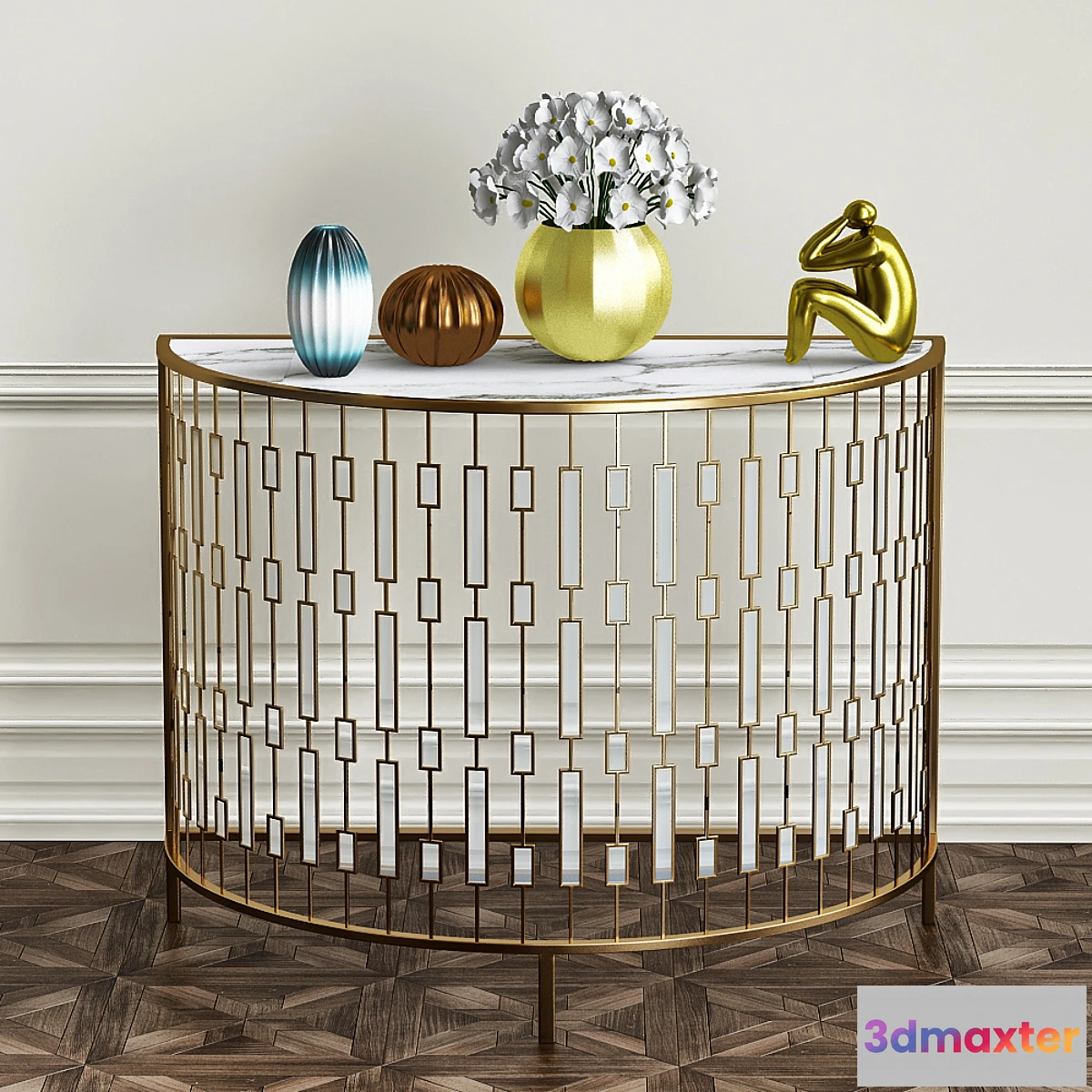 655425 - Coffee table with decorative set