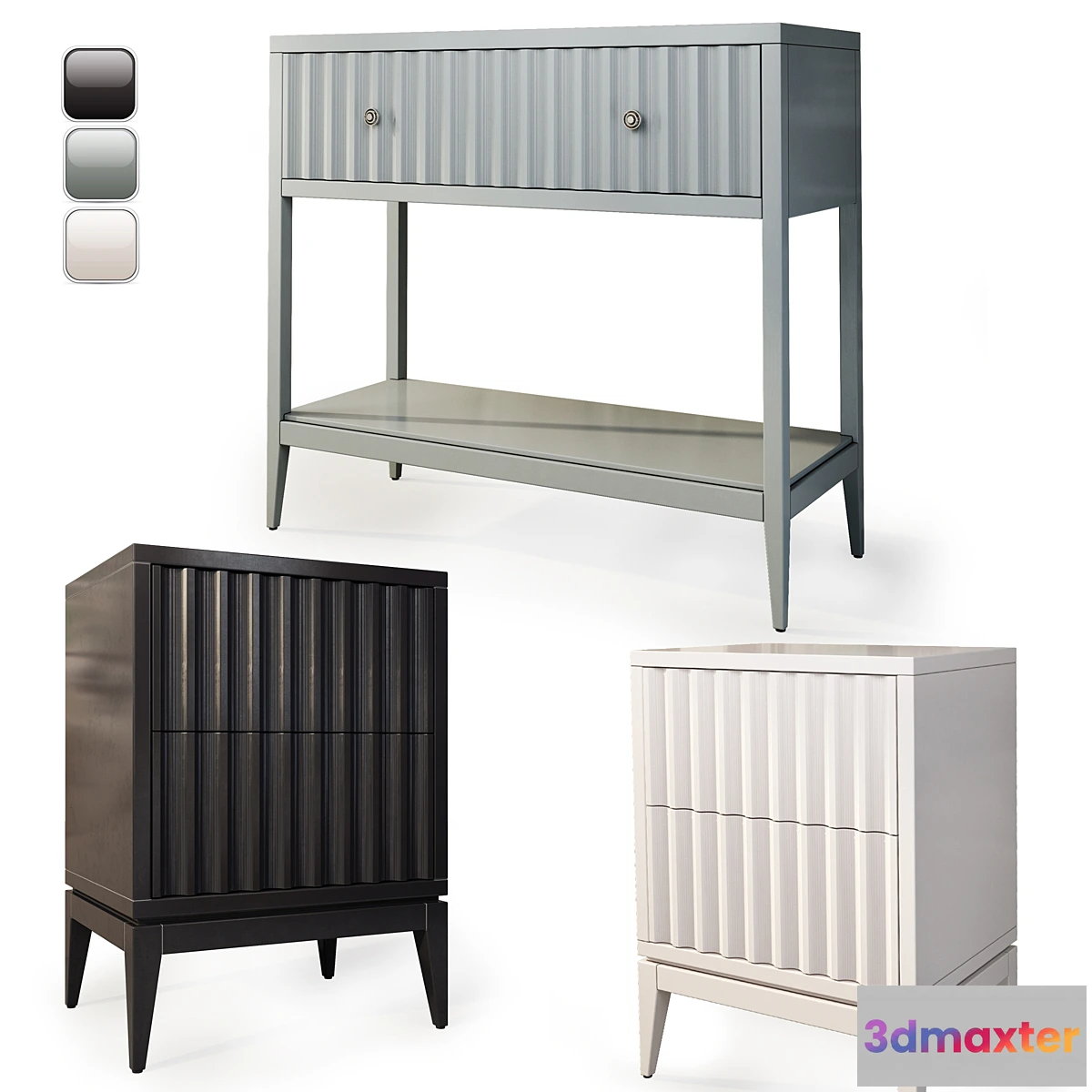 733399 - Dresser _ console and bedside table Austin. Console nightstand by Dantone Home - No.2