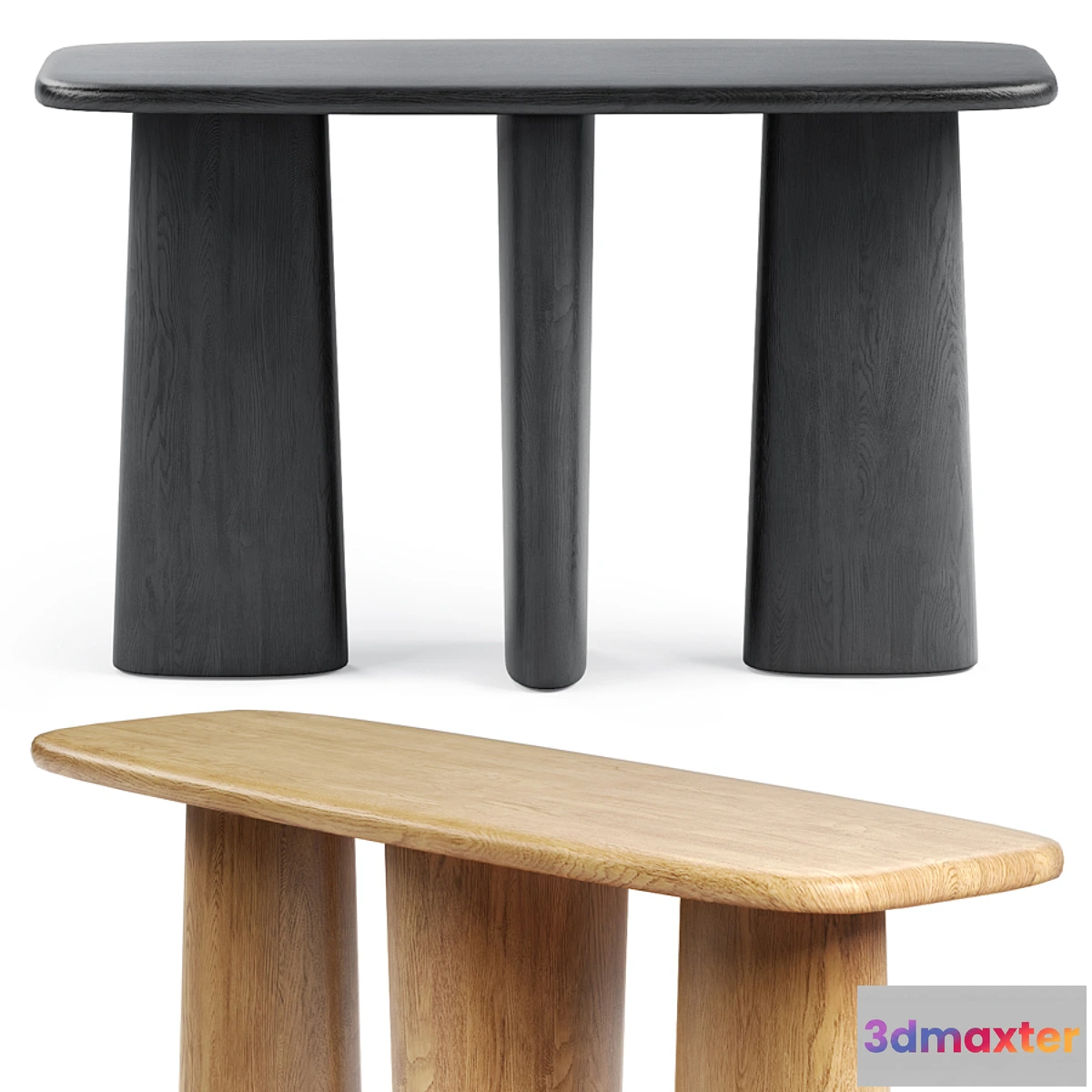 755571 - ANTHROPOLOGIE Kalle Sculptural Oak Console