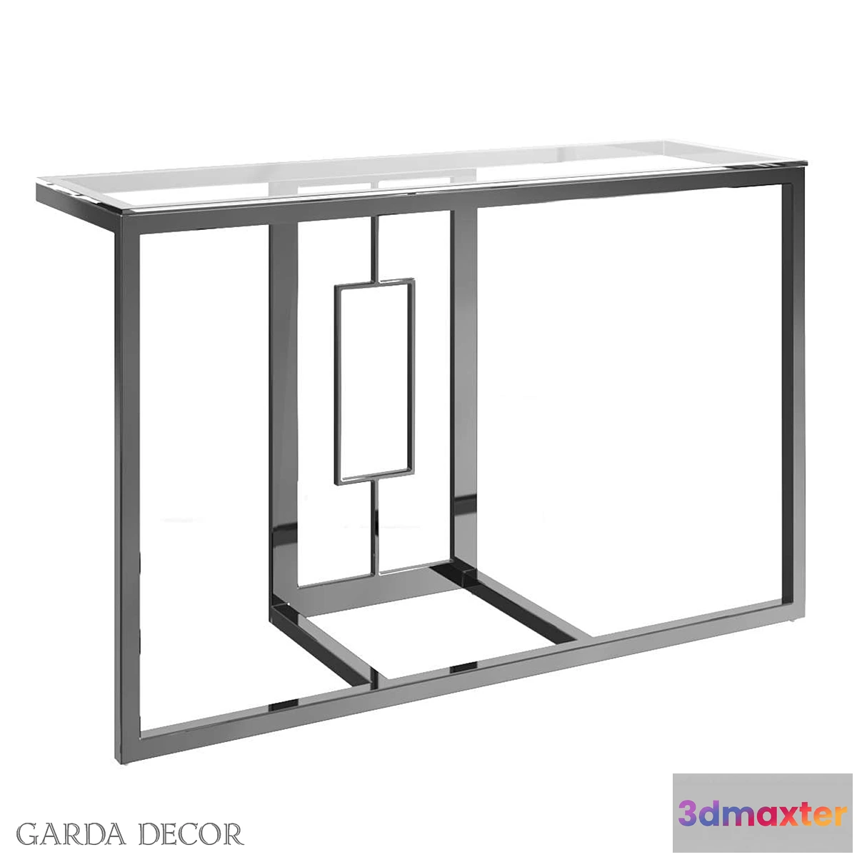 780013 - CONSOLE CLEAR GLASS _ CHROME 47ED-ET162BL Garda Decor