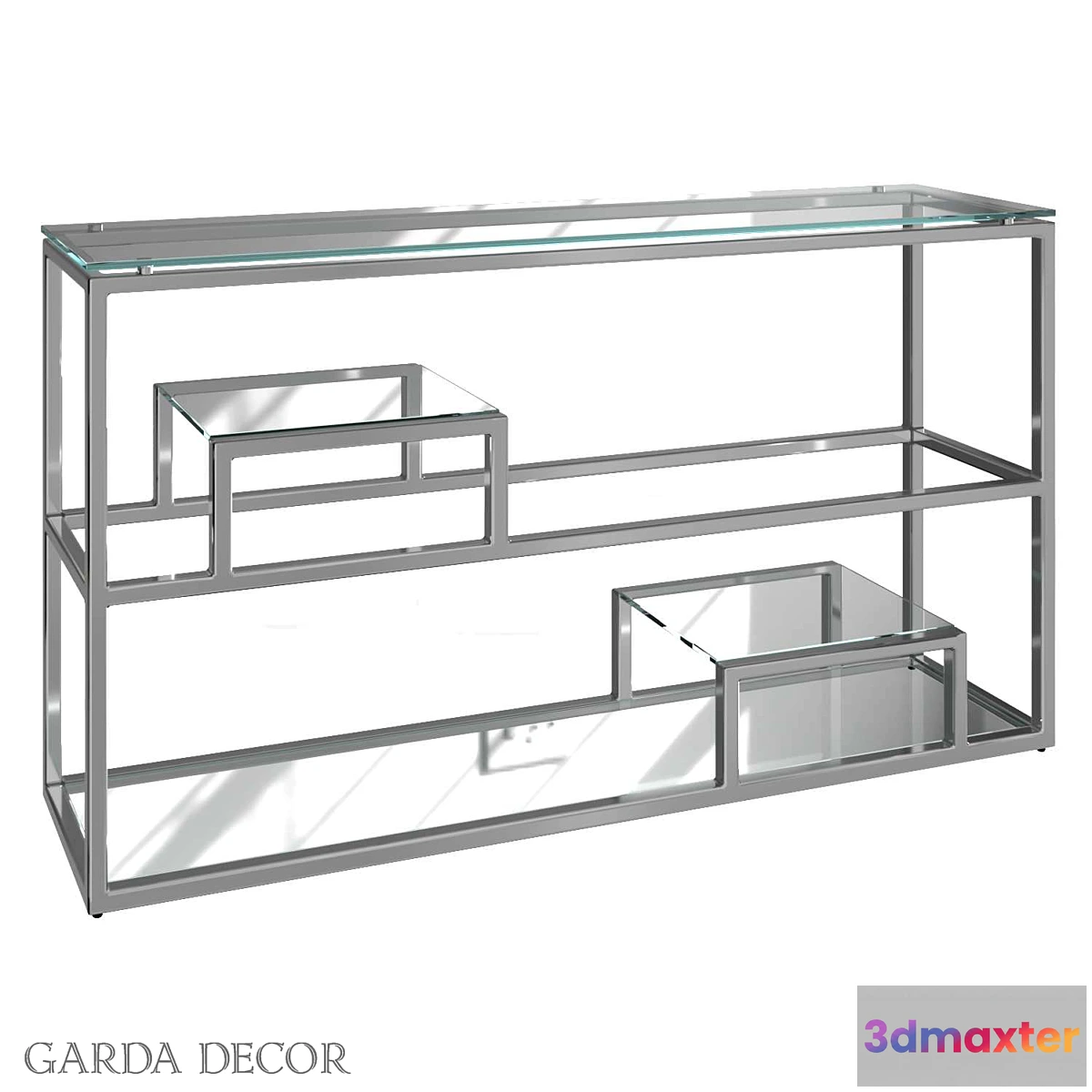 780015 - Console Clear Glass _ CHROME GY-CST8005 Garda Decor
