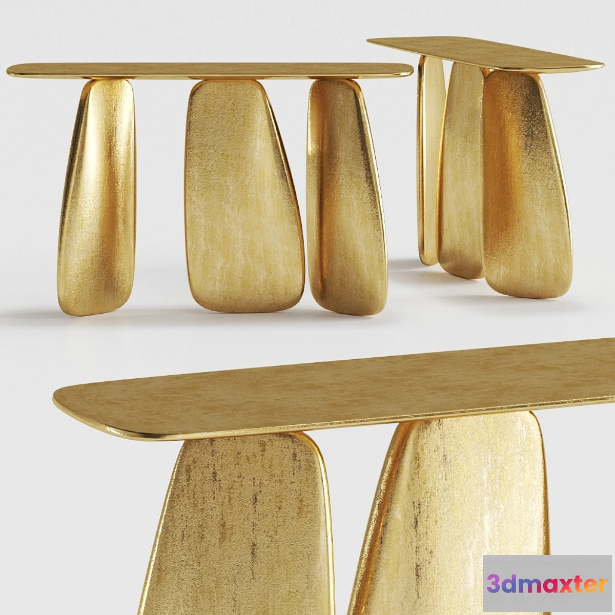 780033 - Console Table Brabbu Ardara Gold Leaf