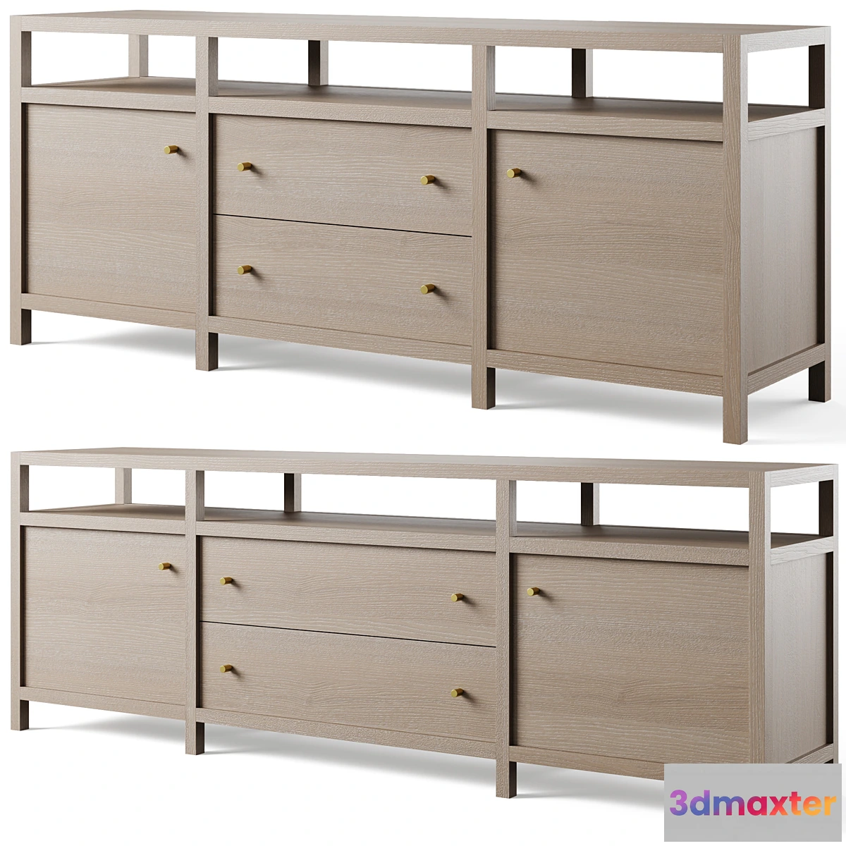 780143 - Keane Natural Media Console by Crate and Barrel