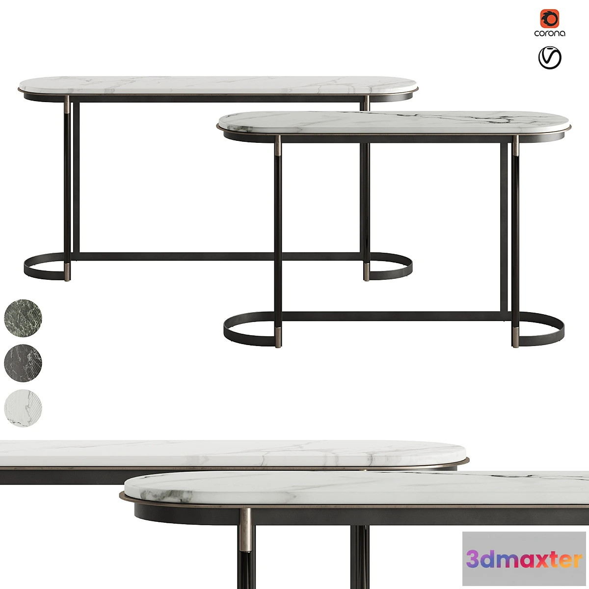 780173 - Laskasas Lyssa 2023.1 Marble Console