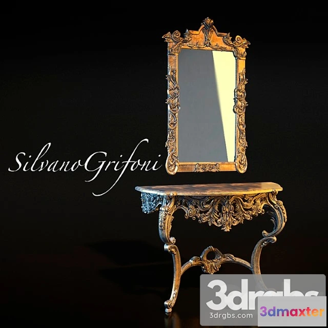 951158 - Console with Zierkal Silvano Gryphons