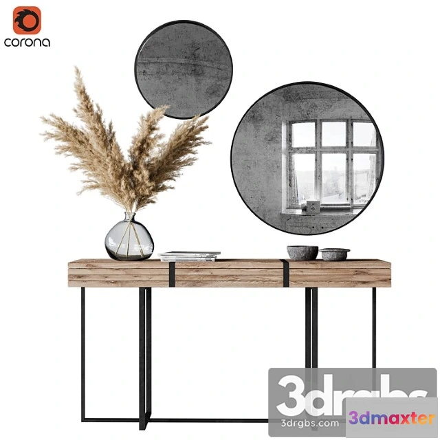 951192 - Decoration set 03 pampas & console 2