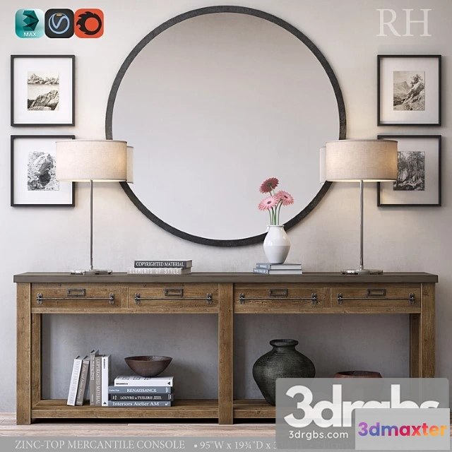 951472 - Zinc Top Mercantile Console