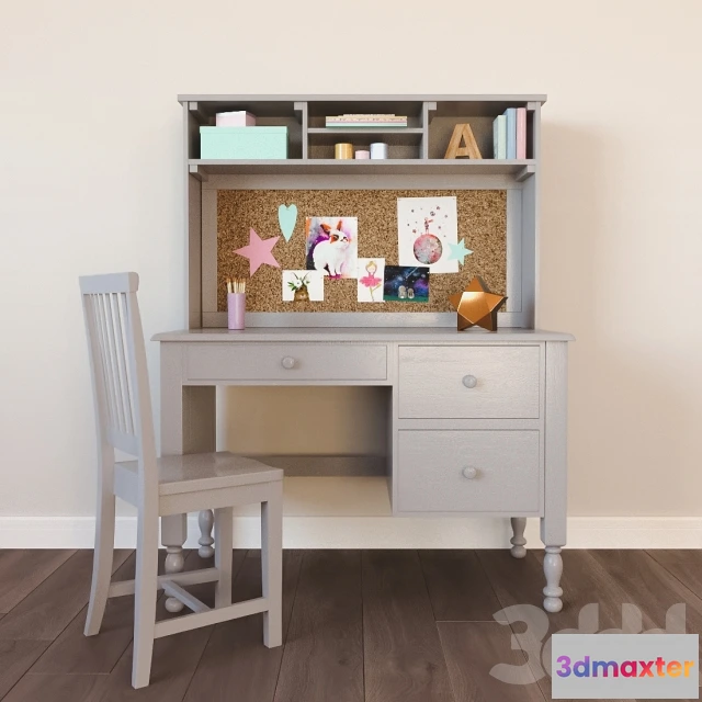 1076182 - Catalina Storage Desk  Tall Hutch - 209739